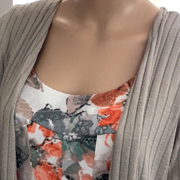 MARALLIS Floral Cap Sleeve Dress size M. With 3/4 length Cardigan and sleeve - Picture 9 of 14